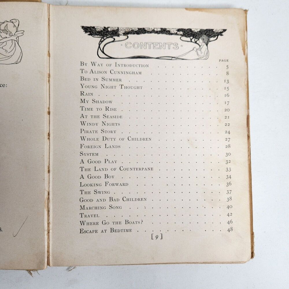 Antique 1902 A Child's Garden of Verses Robert Louis Stevenson Illustrated Book - Picture 12 of 16